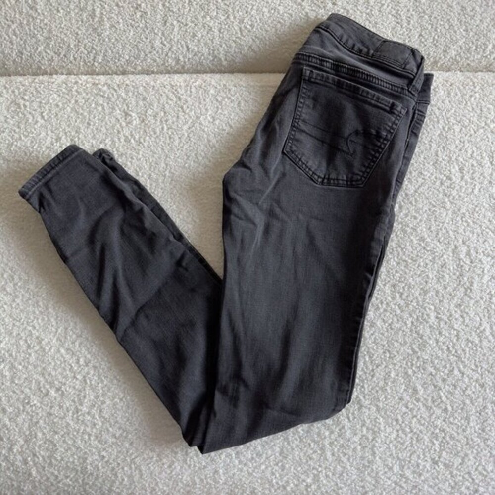 American Eagle Outfitters Womens Jegging Gray Size 2 Skinny Stretch Jeans‎ Pants